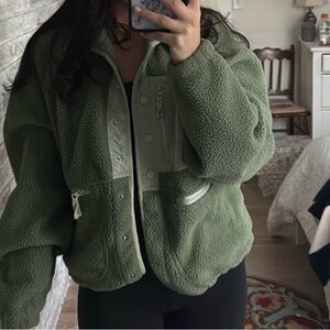 Papermoon Olive Teddy Jacket